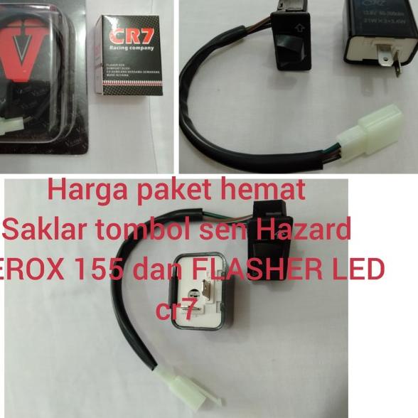 SAKLAR TOMBOL SEN TURING HAZARD PLUS FLASHER LED CR 7 YAMAHA AEROX 155