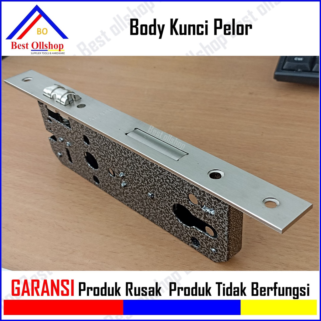 Bodi Pelor Pintu Besar Stainless l Kunci Body Besar / Kunci Pintu Rumah Bodi Body Kunci Pelor Besar Kupu Tarung 2 Pintu Dorong 1 Set