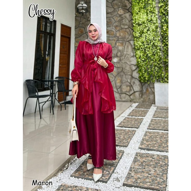 CHESSY gamis pesta muslimah gamis kondangan mewah bridemaid gaun wisuda