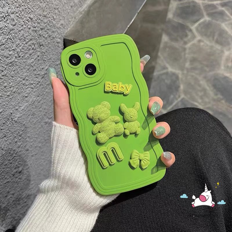 Case Motif Kartun Boneka Beruang 3D Untuk iPhone 11 7 8 14 Plus XR 14 12 13 Pro MAX X XS MAX