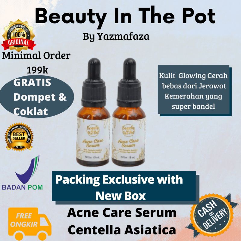 ACNE CARE SERUM BEAUTY IN THE POT SERUM ACNE SERUM WAJAH AMPUH BPOM SKINCARE WAJAH JERAWAT