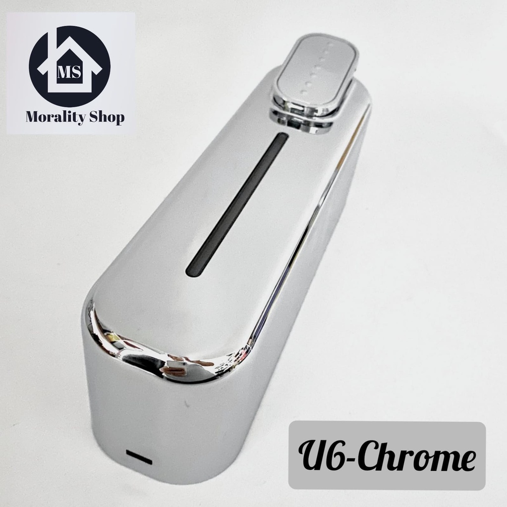 Tempat Sabun Cair Plastik Slim Chrome U6 -Sanitizer Conditionar Shampoo Soap Dispenser 350 ml