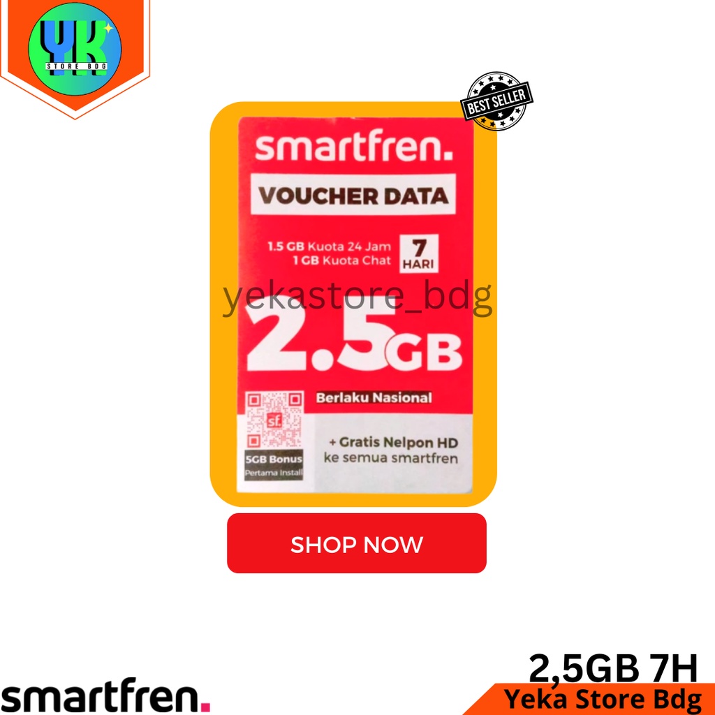 Voucher Kuota Smartfren 2,5GB Masa Aktif 7 Hari Nasional