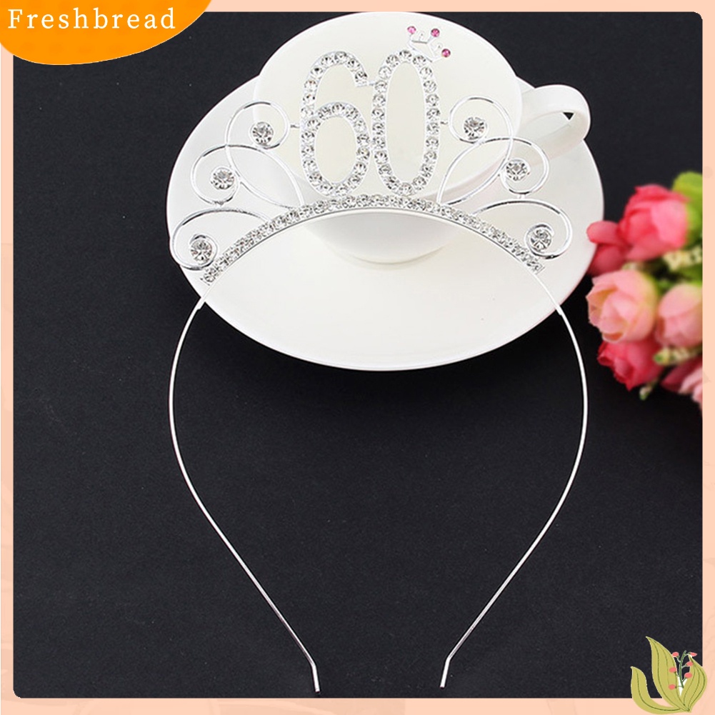 (Fresh) Bando Mahkota Tiara 16 / 18 / 21 / 30 / 40 / 50 / 60 / 80 Untuk Dekorasi Pesta Ulang Tahun