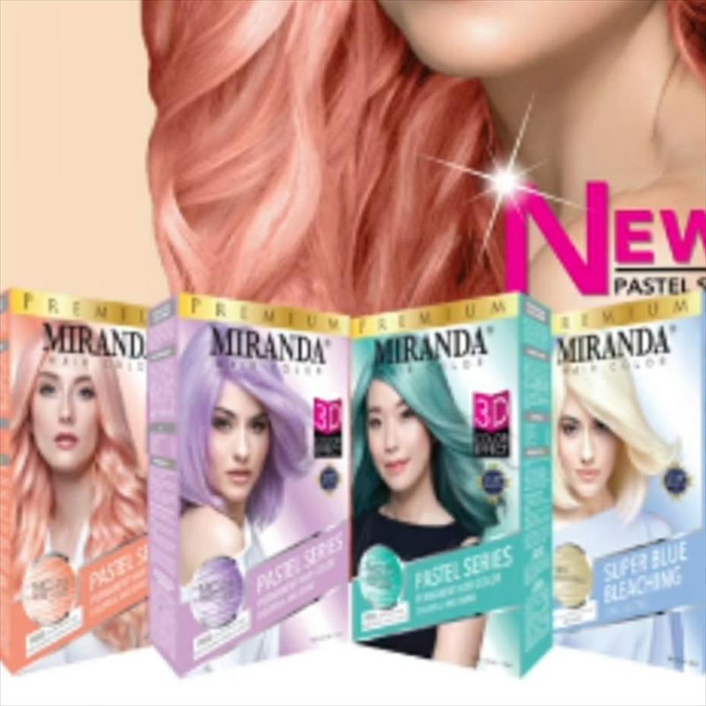Miranda Permanent Hair Color Pastel Series | Pewarna Rambut | Blue Bleaching | Cat Rambut Miranda