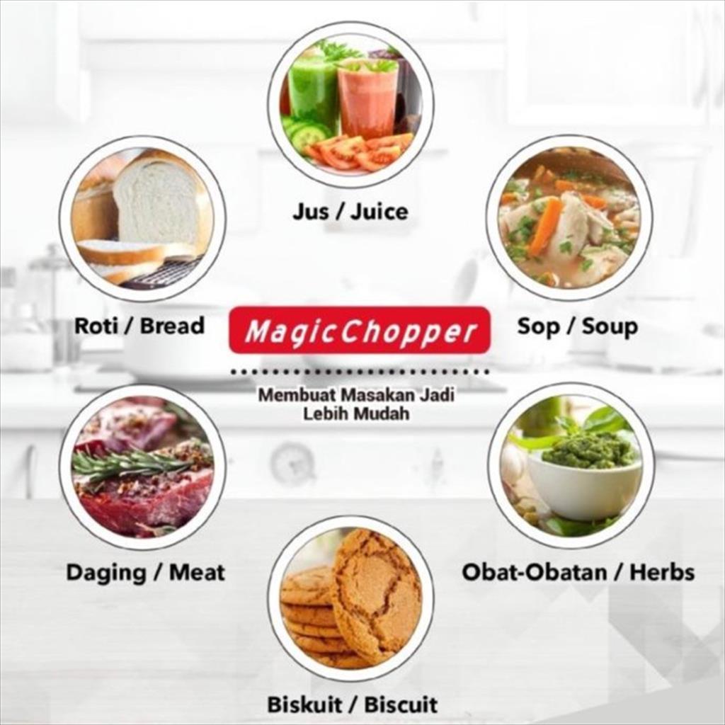 MITOCHIBA Food Magic Chopper Blender 2L Mito Alat Penghalus Bumbu CH-200 / CH200 / CH 200 RESMI