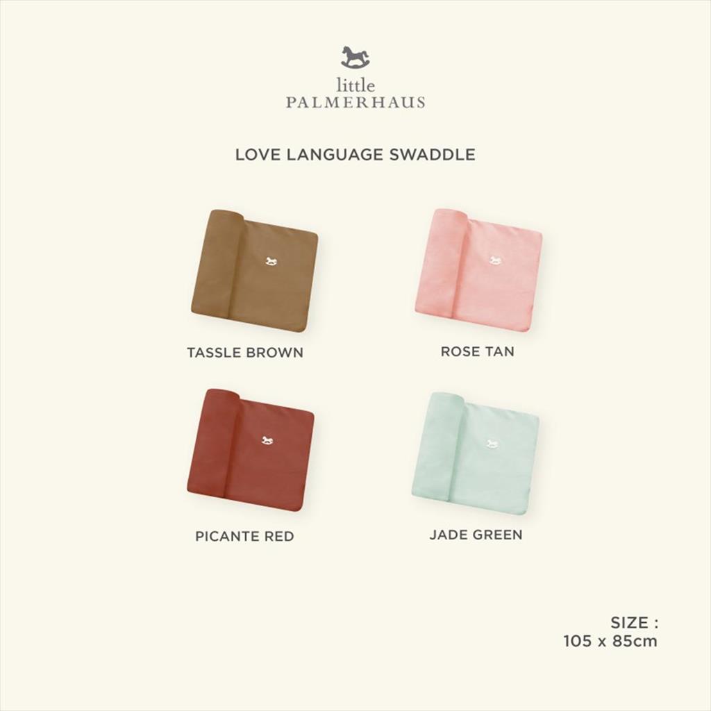 Jade Green Little Palmerhaus Love Language Swaddle Bedong Bayi