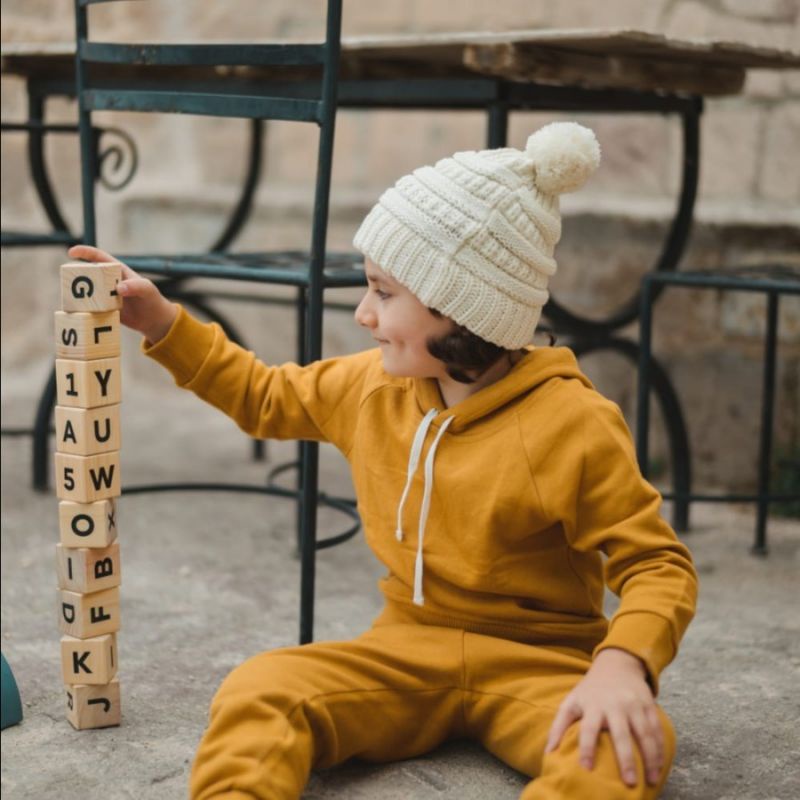 BOHOPANNA - BRAIDS BONNET BOHOPANNA - KNIT BEANIE KID - TOPI RAJUT ANAK