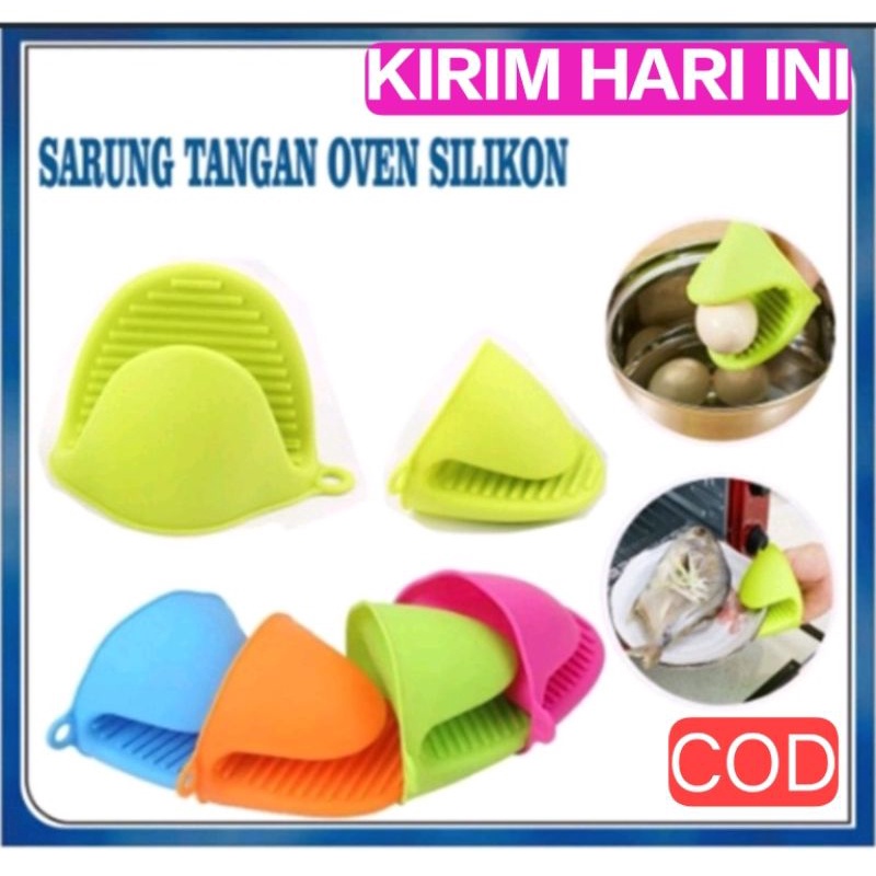 Sarung Tangan Oven Silikon Mini Tahan Panas Sepasang / Sarung Tangan Mini Anti Panas Silicone Mini ISI 1PCS / 2Pcs