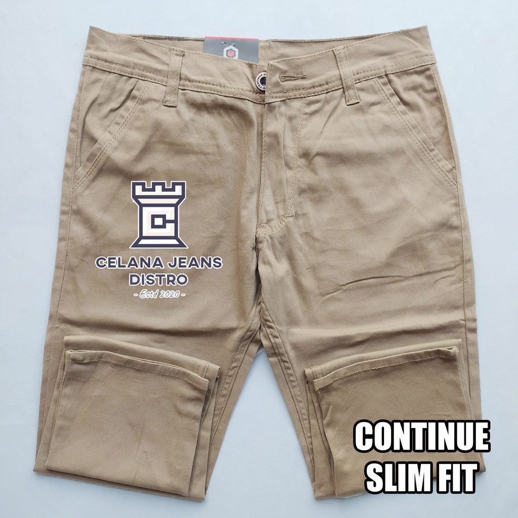 Celana Chino Panjang Mocca Pria Distro Continue