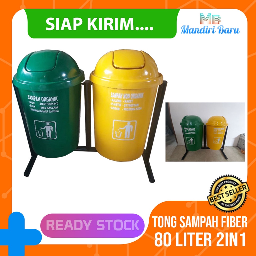 Jual Tong Sampah Pilah Kapasitas Liter Pilah Bulat Shopee Indonesia