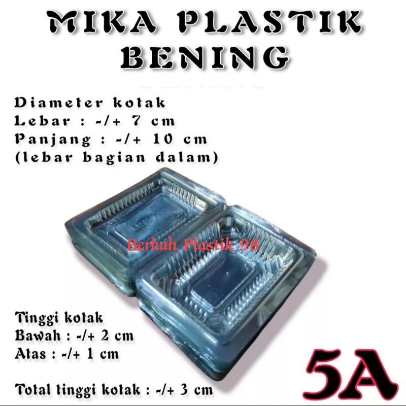 Mika Plastik Bening uk 3A , 4A,  5A, (100), Plastik mika kue,