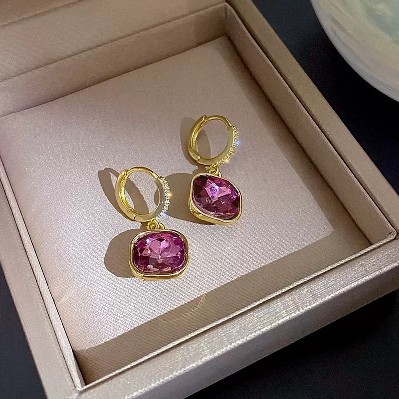 Anting Kristal Berlian Desain Niche Untuk Wanita