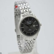 Jam Tangan Wanita Alexandre Christie AC 8453 LD FSVBL full silver black Original