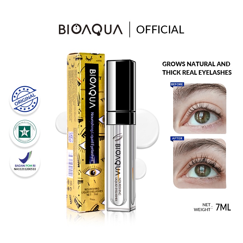 GIRLSNEED77 - COD BIOAQUA Nourishing Liquid Eyelashes Serum 7ml serum alis dan bulu mata / serum bulu mata bpom