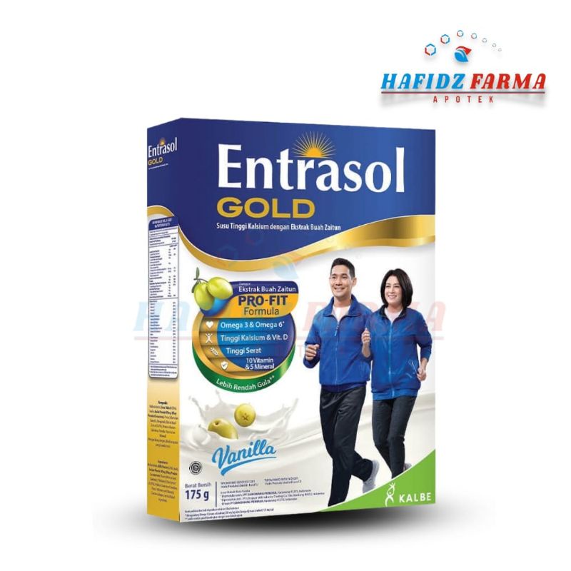 

ENTRASOL GOLD VANILLA 175G/Sehat dan aktif/Hi calcium/ omega 3dan6