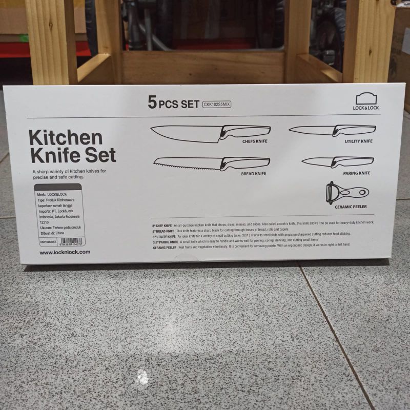 LocknLock Kitchen Knife Set Isi 5pc