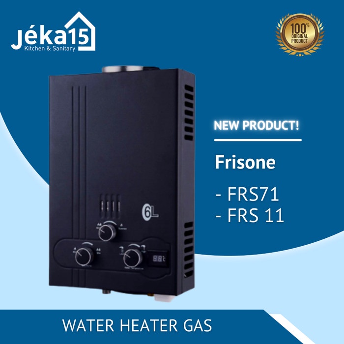 Water Heater Gas Frisone Hitam Water Heater Gas 6 Liter Murah
