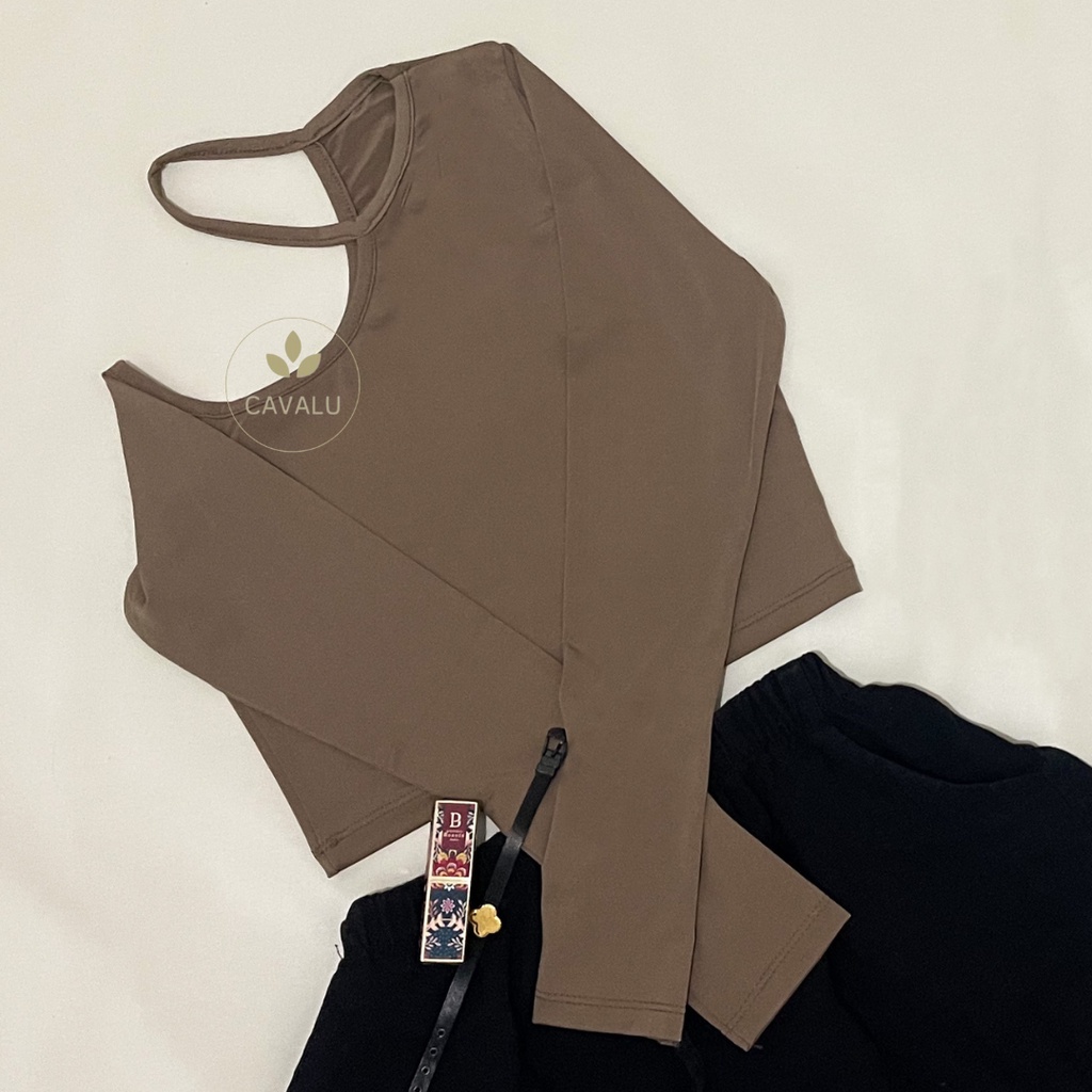 CAVALU Baju Lengan Panjang Wanita Korean Crop Top Longsleeve Baju Korea 188