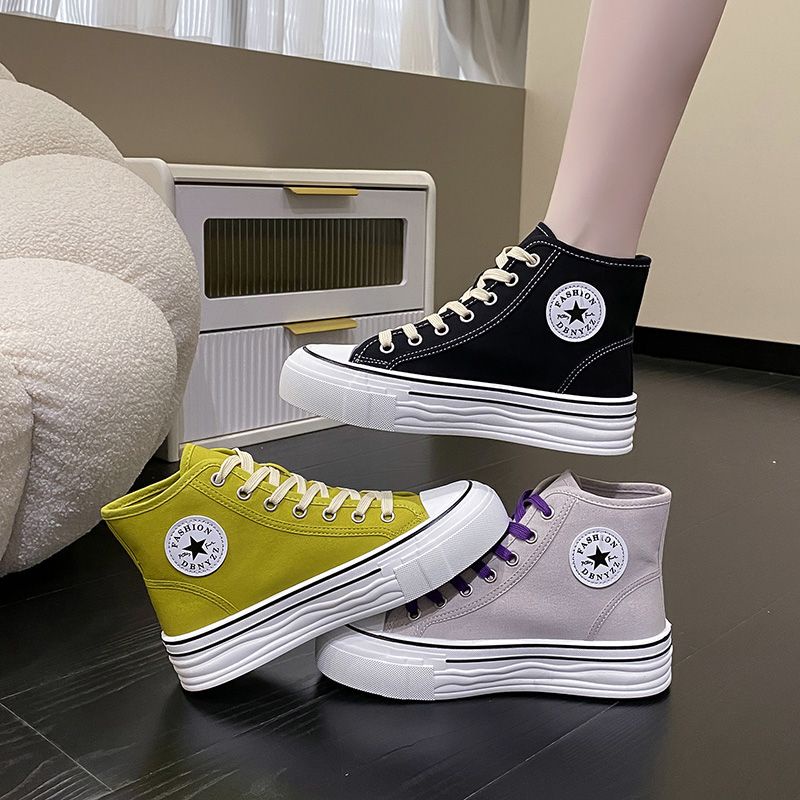 NF2223 - Sepatu Sneaker High Waist Fashion Wanita Import