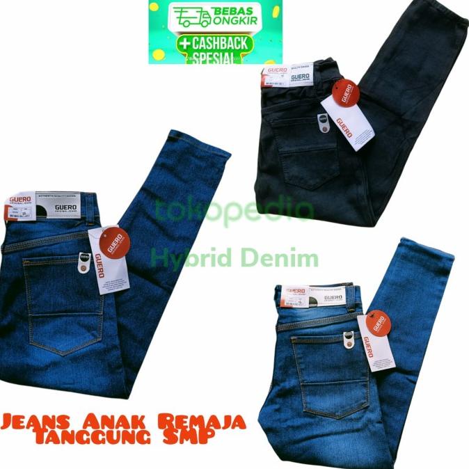 Celana Jeans Panjang Anak Remaja Tanggung Laki Cowok Stretch Slim Fit