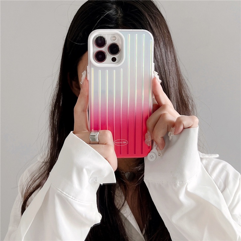 Soft Case Bahan TPU Akrilik Warna Pelangi Untuk IPhone 13 12 11 Pro Max