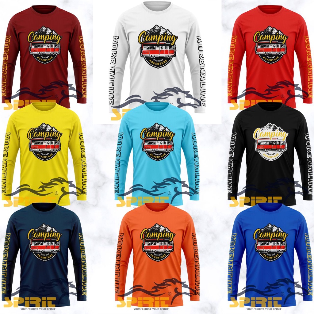 kaos adventure pria lengan panjang kaos adventure gunung baju kaos camping