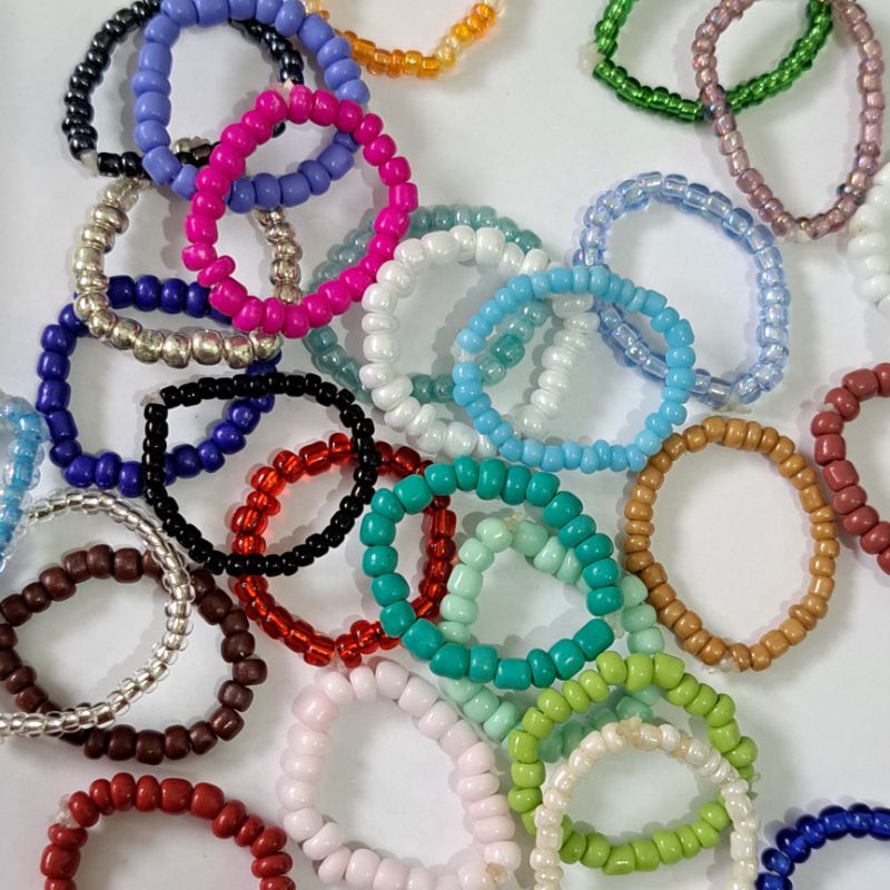 999 [PROMO VOL 1] Basic Cincin mute/ cincin mote/ Beaded Ring/ Cincin Mote Polos/ Cincin Manik-manik