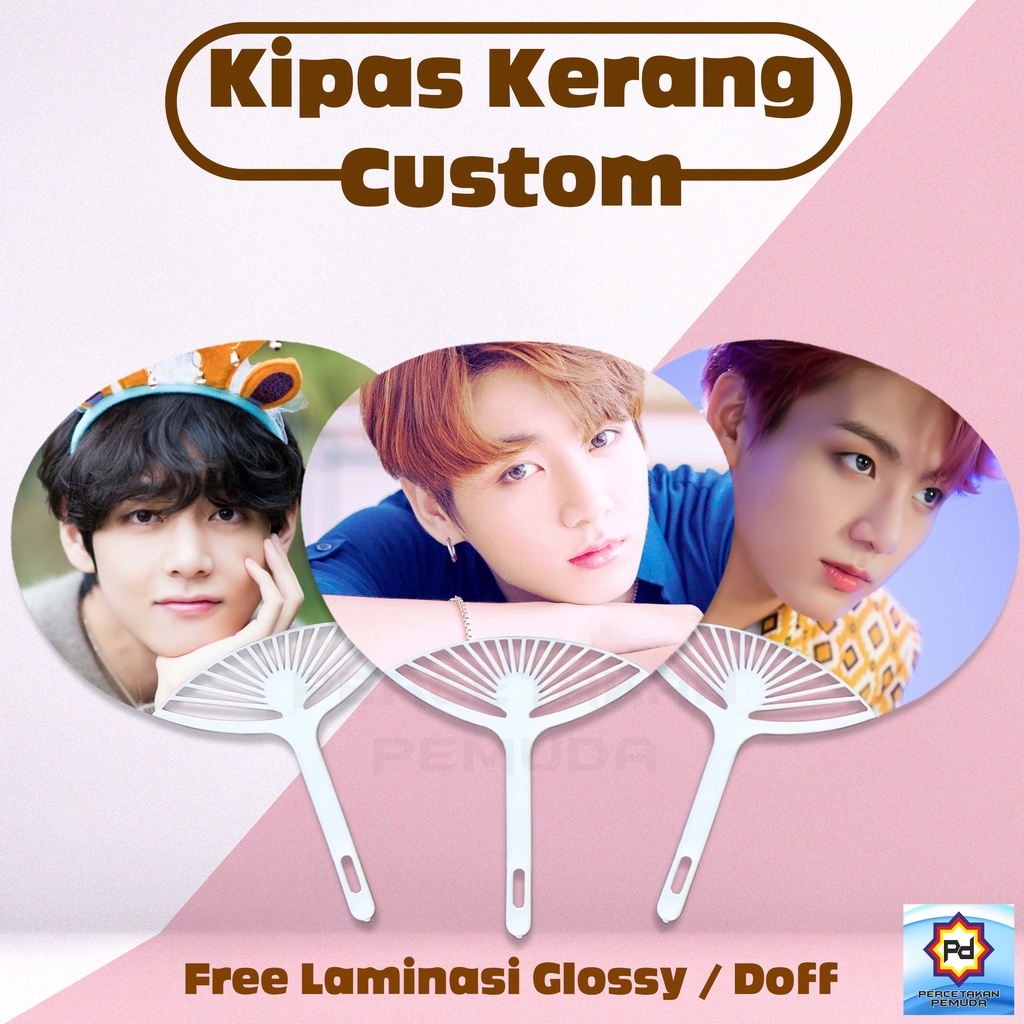Jual Kipas Kerang Custom Gambar Bebas / Anime / Kpop / Kipas Jepang