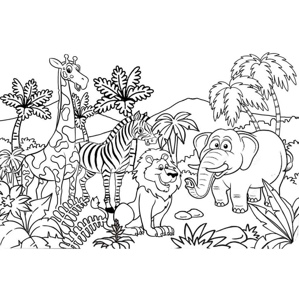 

LEMBAR MEWARNAI ANAK TK PAUD SD TEMA HEWAN BUAH PEMANDANGAN