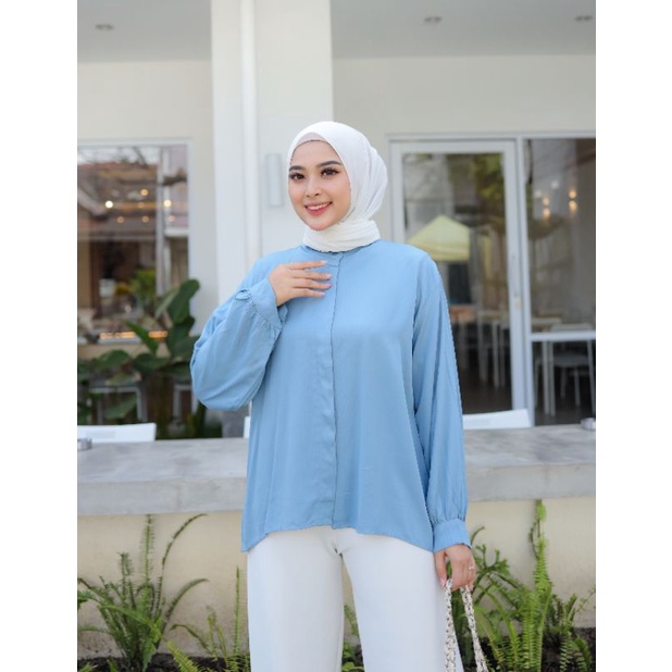 Eliza Kemeja Sanghai Formal Kemeja Sanghai Rayon Twill Premium