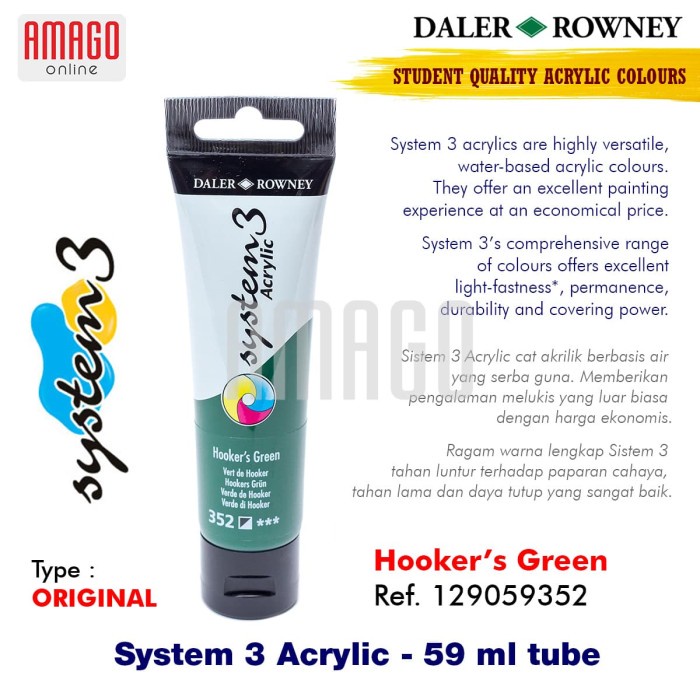 

Diskon Daler-Rowney - System 3 Acrylic 59 Ml - Hookers Green - 129059352 Bagus