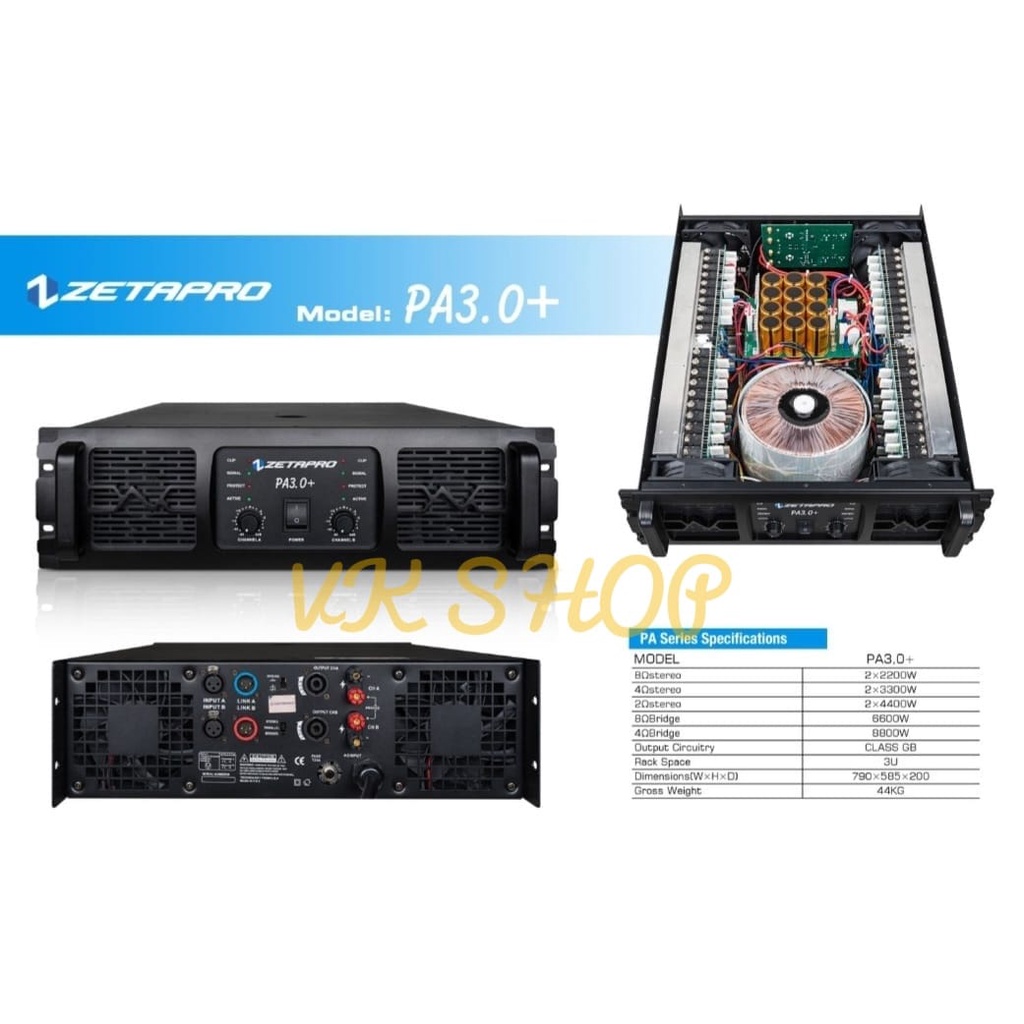 POWER AMPLIFIER ZETAPRO PA 3.0+ / ZETAPRO PA 3.0 + ORI PA 3.0 PLUS