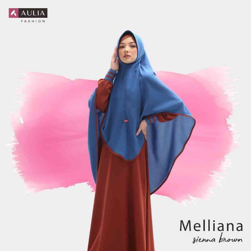 Melliana Sienna Maroon Navy Brown Original By AULIA FASHION Model Gamis Sultan Syari Bagus Premium P