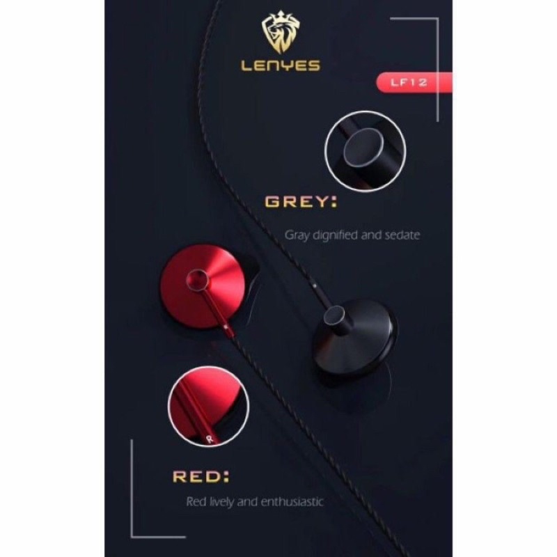 HEADSET HANDSFREE LENYES LF12 ORIGINAL STEREO EARPHONE LF-12