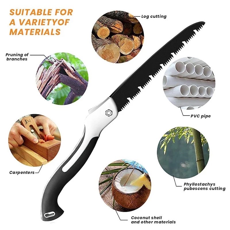 Gergaji Lipat Portable Kayu Pohon SK5 Super Tajam Multifungsi Portabel Folding Wood Hand Saw