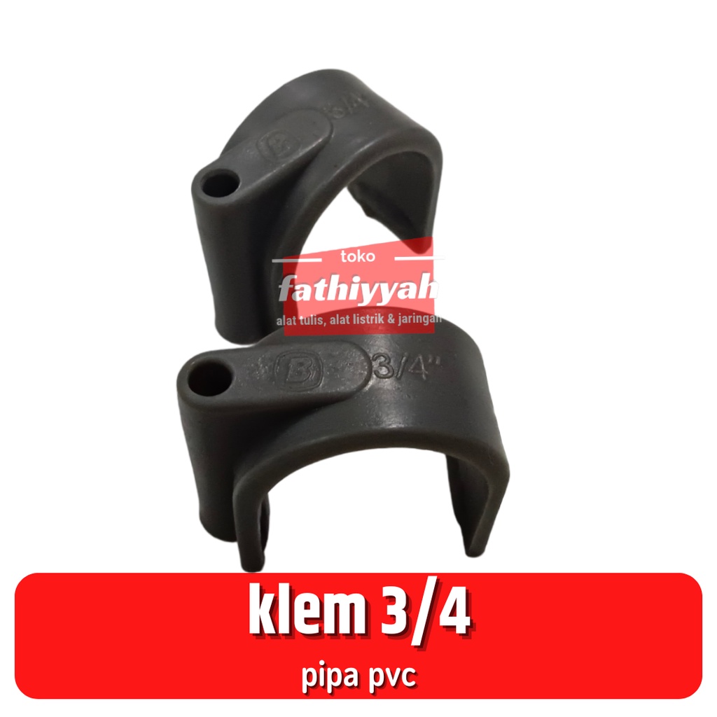 klem 3/4 pipa paralon PVC kualitas bagus
