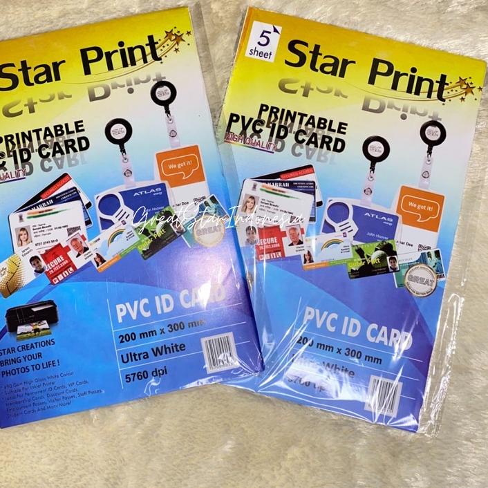 

Berkualitas PVC ID CARD BAHAN KARTU ID CARD 5 SET STAR PRINT ス