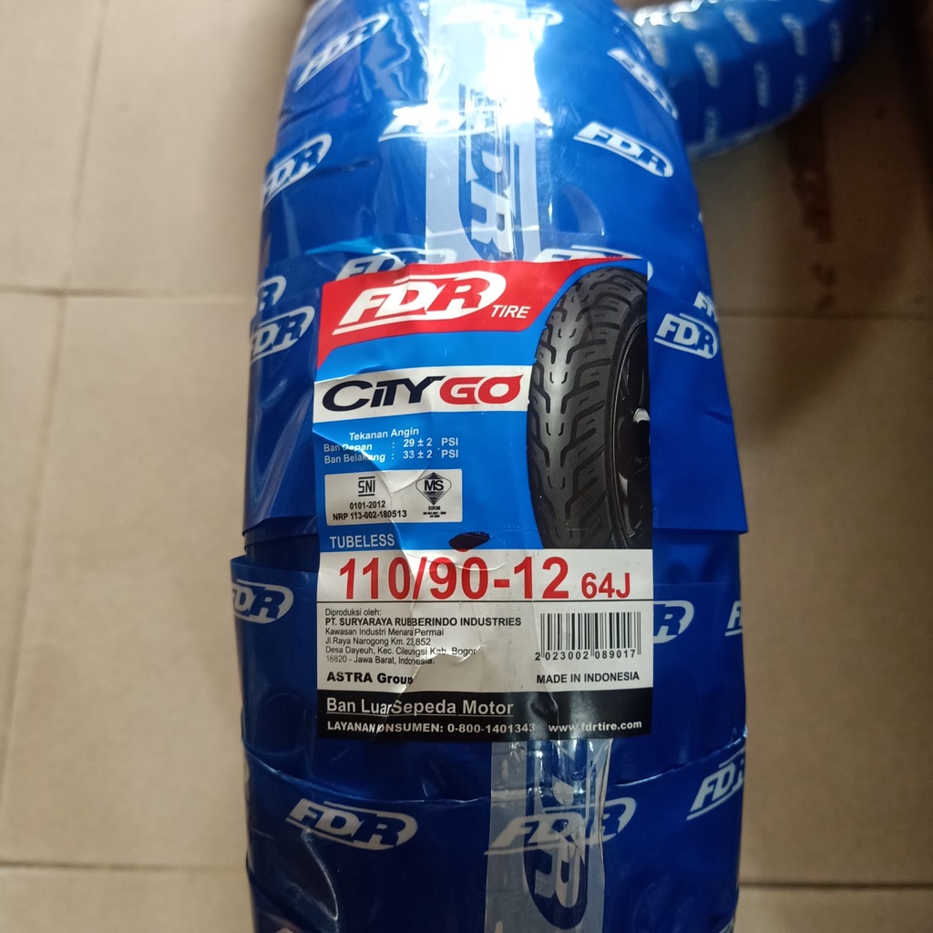 110/90-12 FDR CITY GO TUBELESS BAN