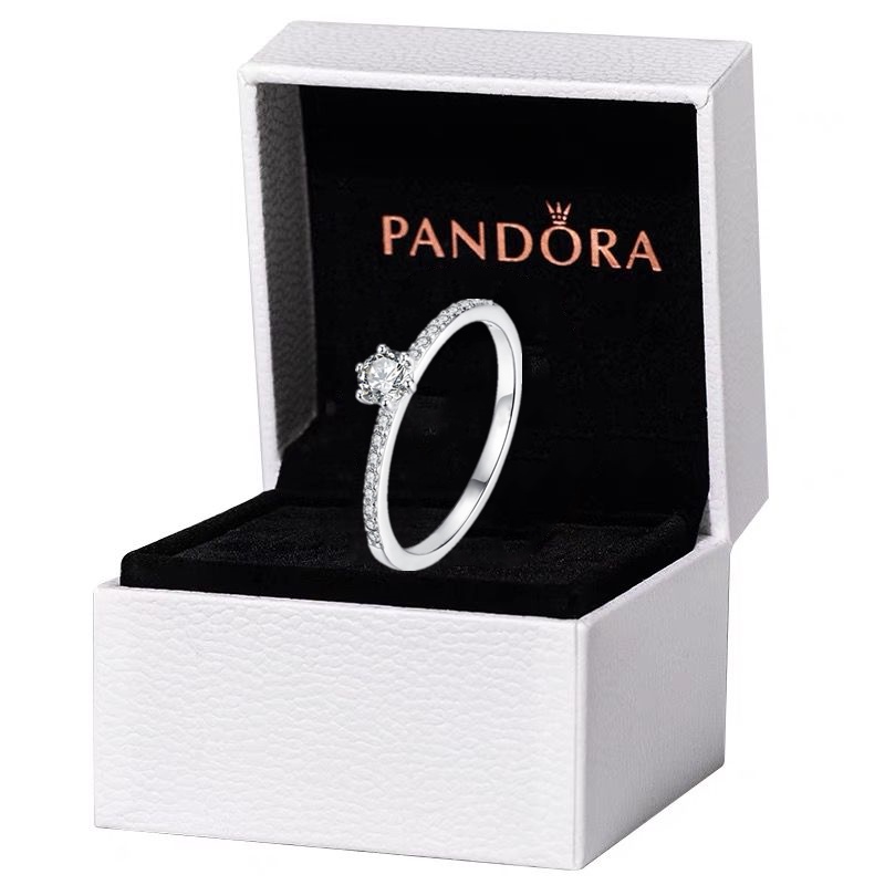 Pandora Cincin Sterling Silver 925 Hias Berlian Untuk Wanita