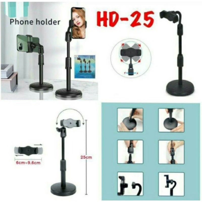 Stand Holder Meja HD 25 Dan HD26 Phone Holder Multifungsi