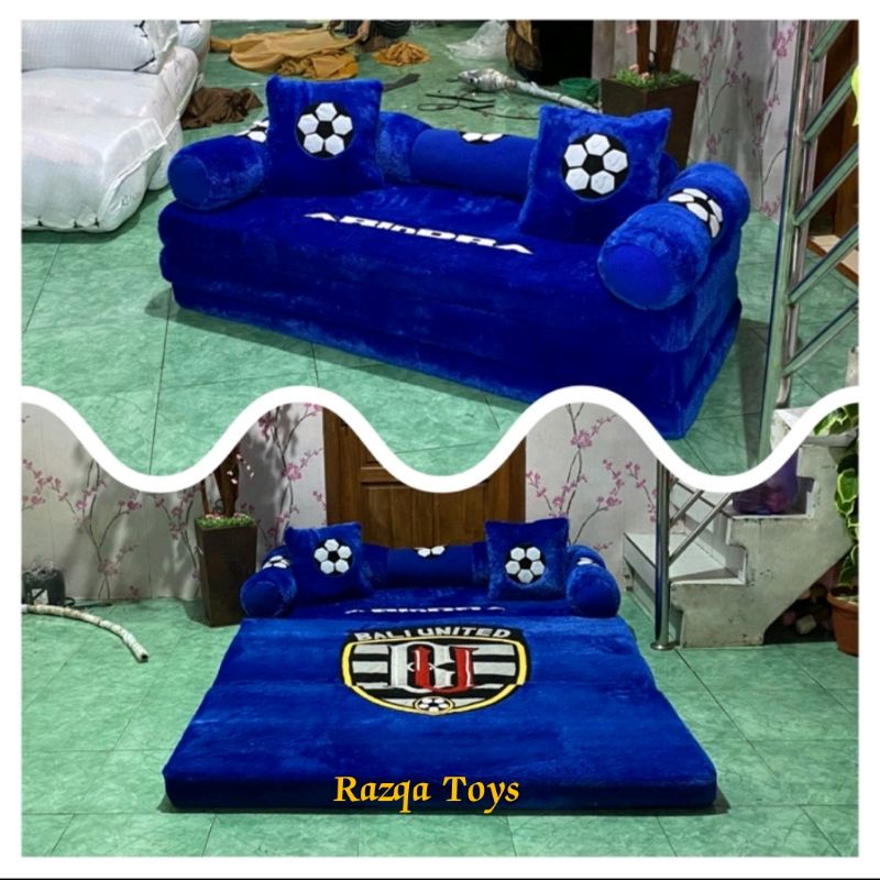 Kasur Karakter Lipat SOFABAD Bahan Lasfur Import Motif BOLA