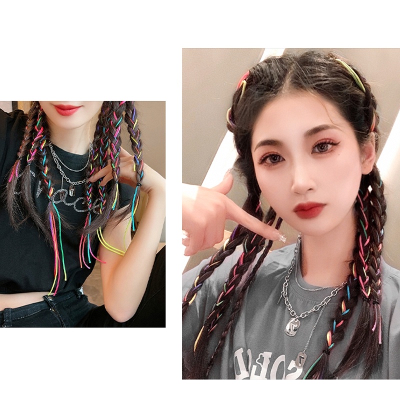 Rambut Palsu Model Kepang Ponytail Gaya Hip Hop Untuk Dekorasi