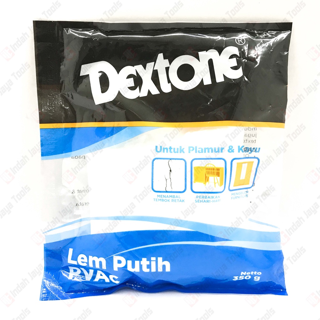 DEXTONE LEM PUTIH PVAC 350 Gram Plamir Tembok - Plamir Kayu Kertas