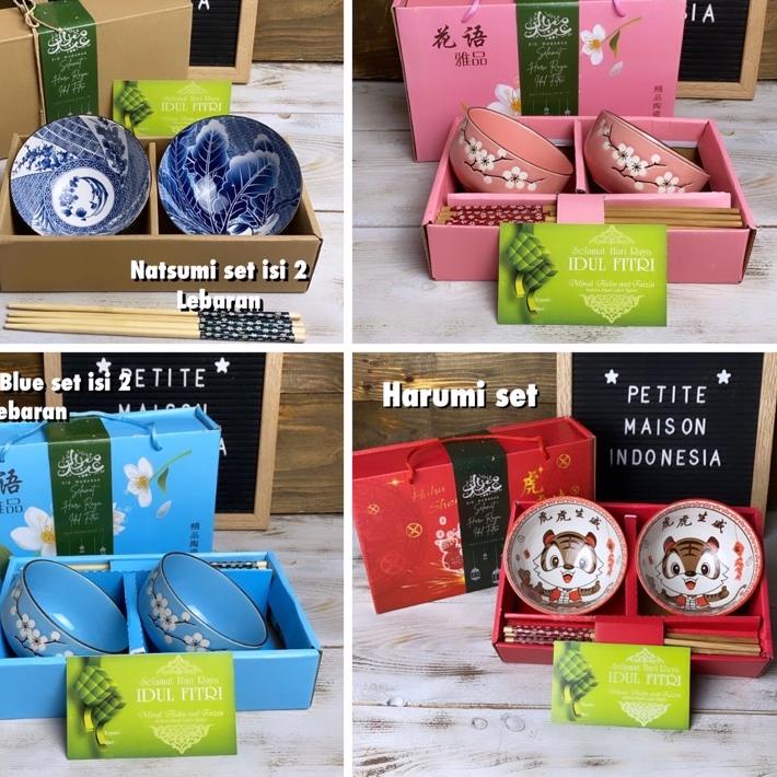 

10.10 Japanese Bowl set isi 2 Paket mangkok keramik Lebaran Idul Fitri Eid hampers !