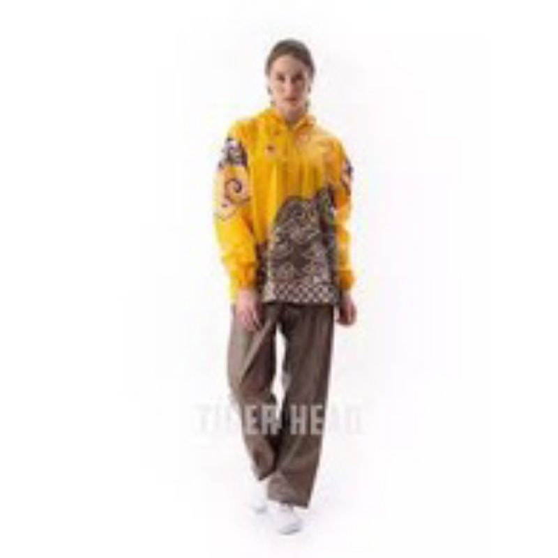 TIGER HEAD - Jas Hujan Setelan Jaket Celana Batik Tiger Head 285 / Jas Hujan Setelan Pria Wanita Dewas / Mantel Jas Hujan