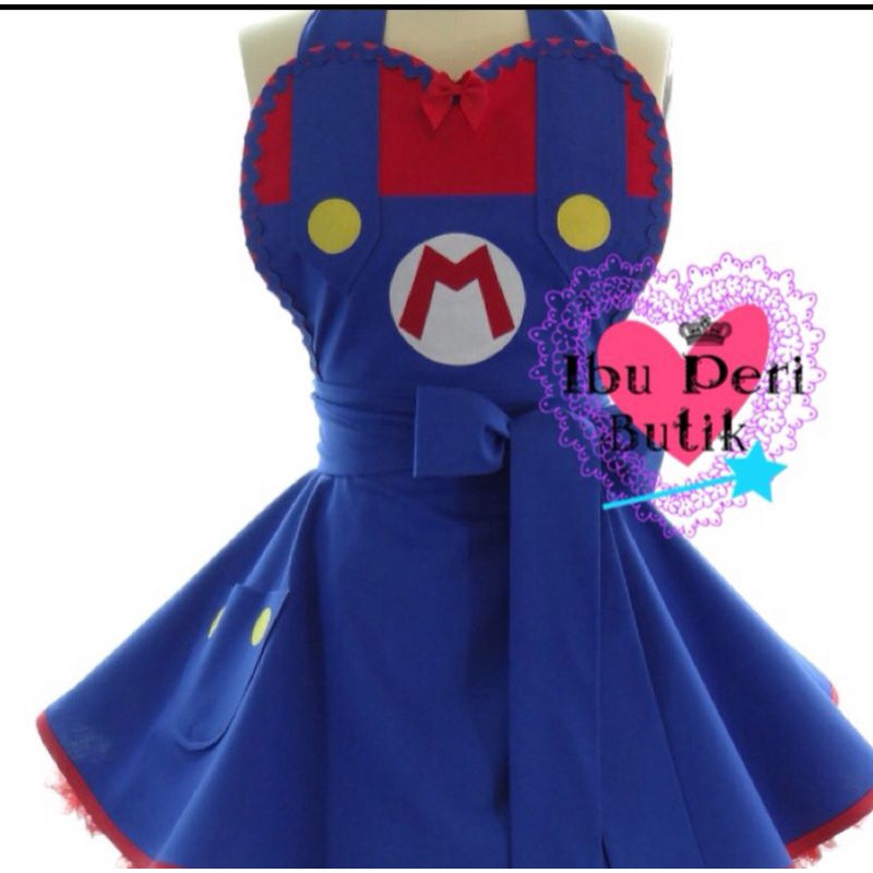 Special Edition Apron Mario Bros &amp; Luigi Dewasa dan Anak
