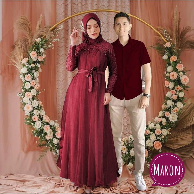 BJ - GAMIS MIKAYLA COUPLE KEMEJA PRIA / GAMIS COUPLE KEMEJA PRIA / UKURAN GAMIS L , XL ,XXL KEMEJA XL / GAMIS COUPLE KONDANGAN / GAMIS COUPLE PESTA / GAMIS BRUKAT WANITA / GAMIS WANITA  BIGSIZE / MAXI WANITA KONDANGAN / MAXI WANITA MURAH