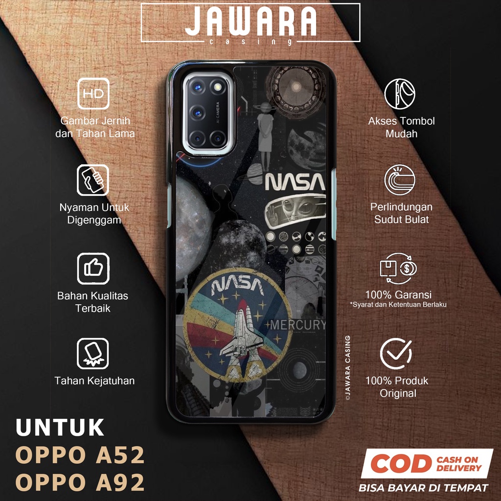 Case Oppo A52 A92 Casing Oppo A52 A92 Jawara Casing [NASA] Case Glossy Case Aesthetic Custom Case An
