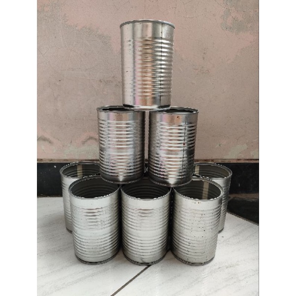 kaleng bekas cat food 400gram